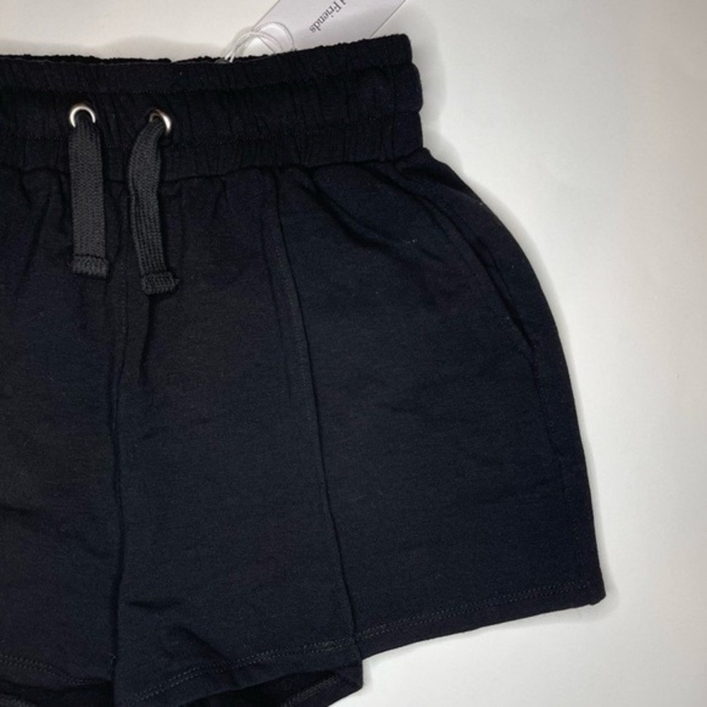 Lovers And Friends Elastic High Waist Drawstring Black Lounge Stretch shorts XS - Picture 3 of 6